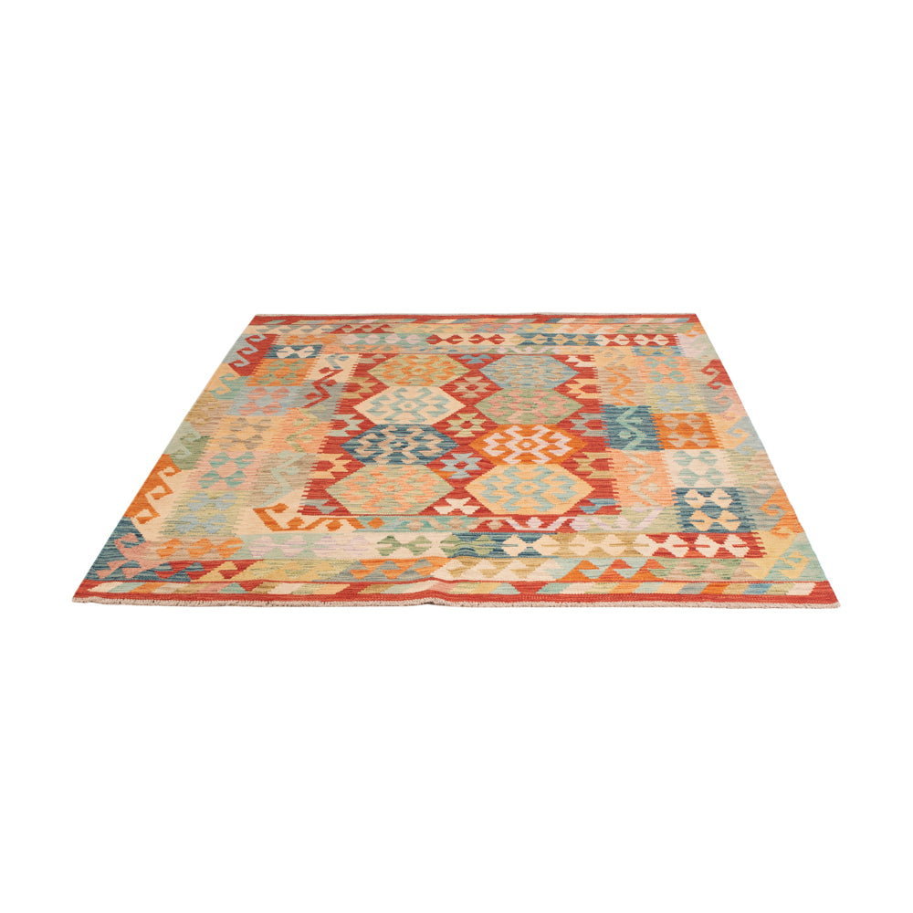 Kelim Rug - Splash - 194 x 156 cm - colorful