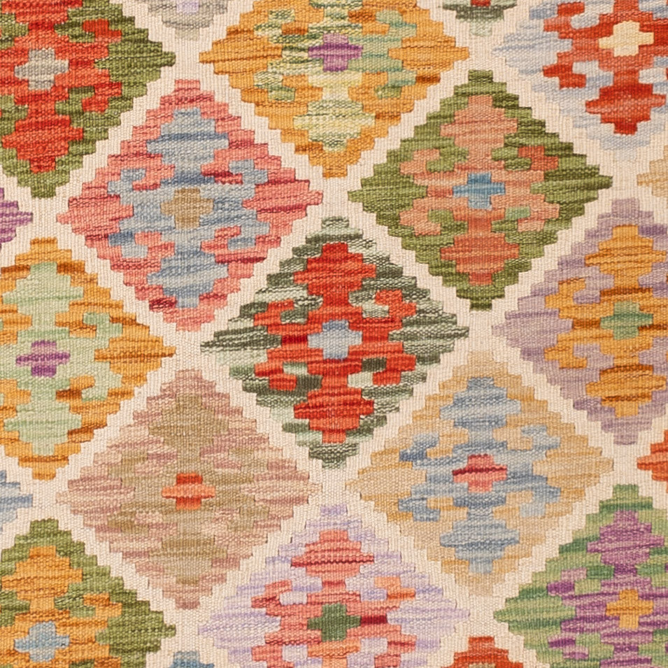 Kelim Rug - Splash - 196 x 148 cm - colorful