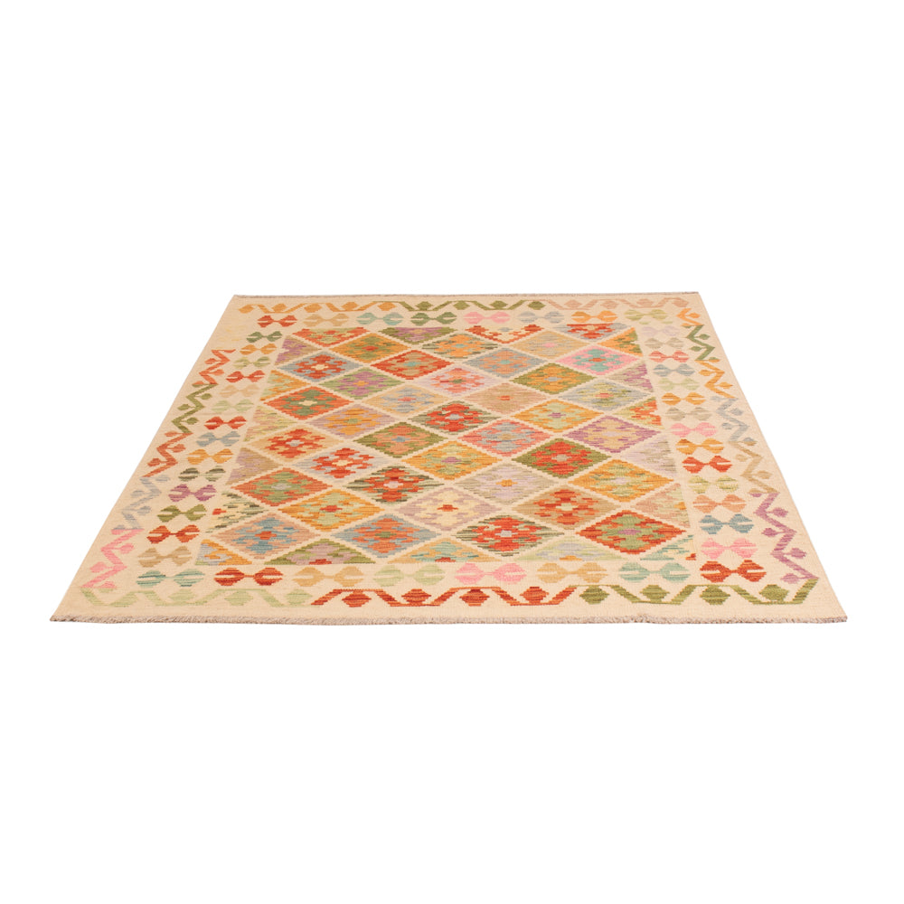 Kelim Rug - Splash - 196 x 148 cm - colorful