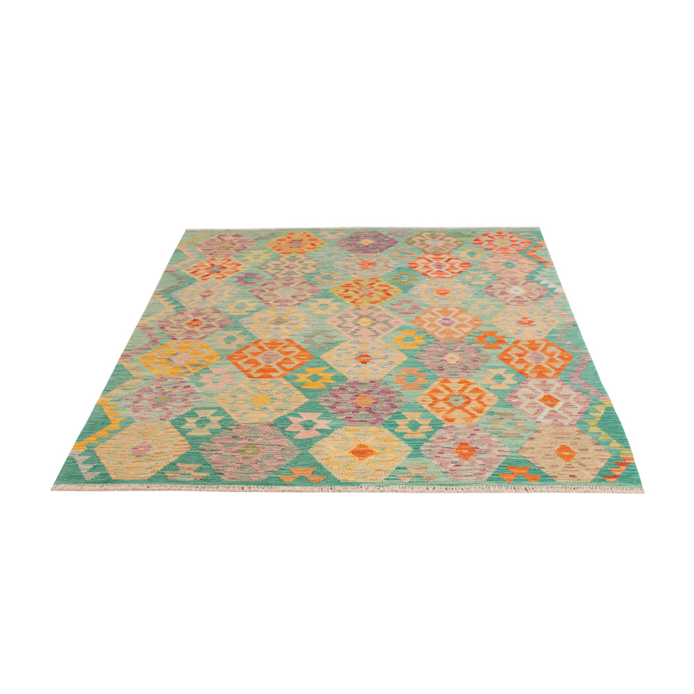 Kelim Rug - Splash - 193 x 151 cm - colorful
