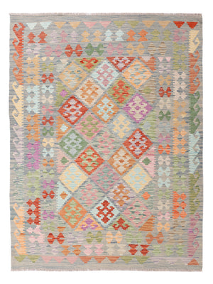 Kelim Rug - Splash - 196 x 150 cm - colorful