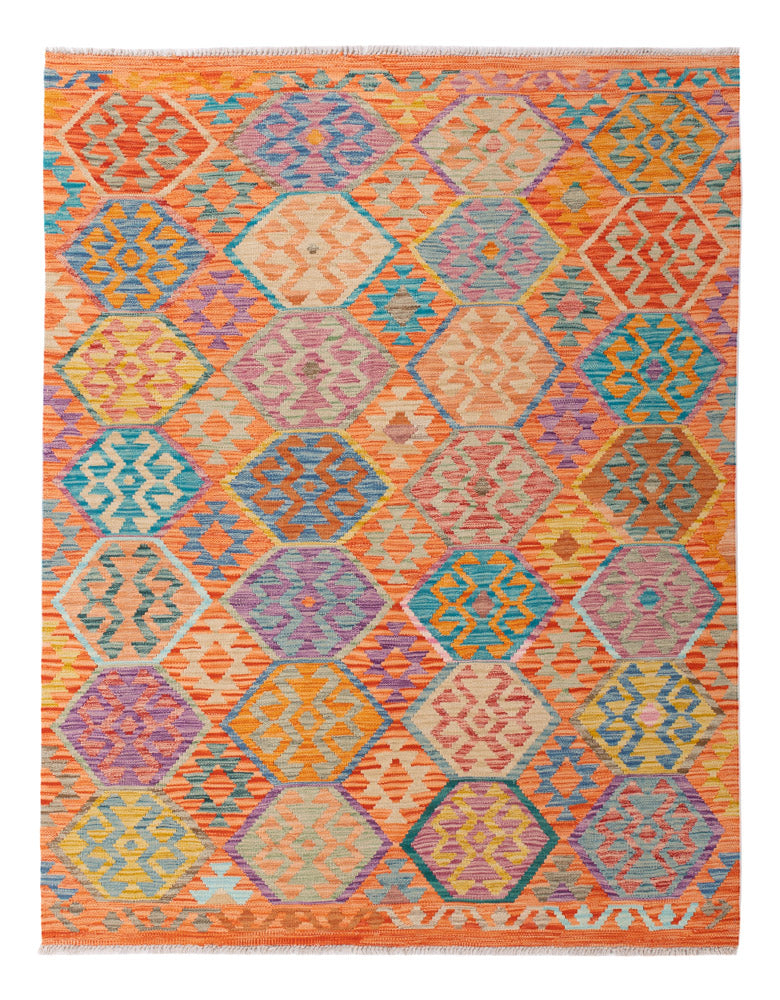 Kelim Rug - Splash - 195 x 149 cm - colorful