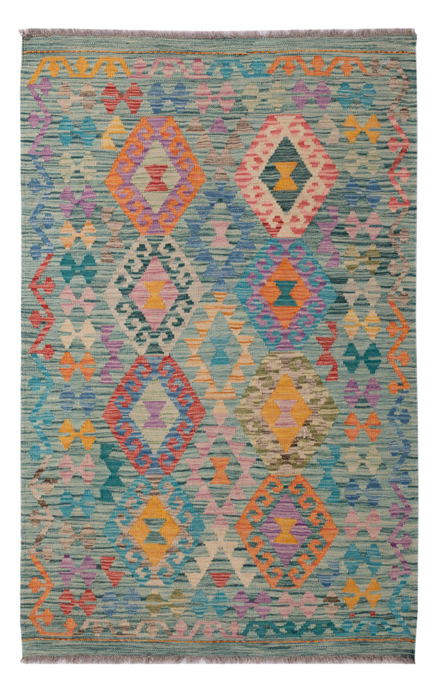 Kelim Rug - Splash - 167 x 106 cm - colorful