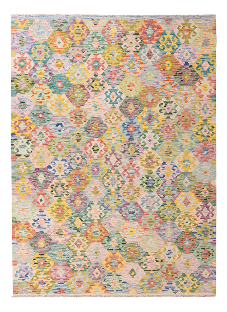 Kelim Rug - Splash - 243 x 180 cm - colorful