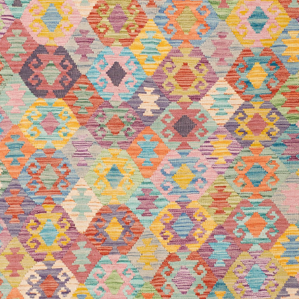 Kelim Rug - Splash - 246 x 188 cm - colorful