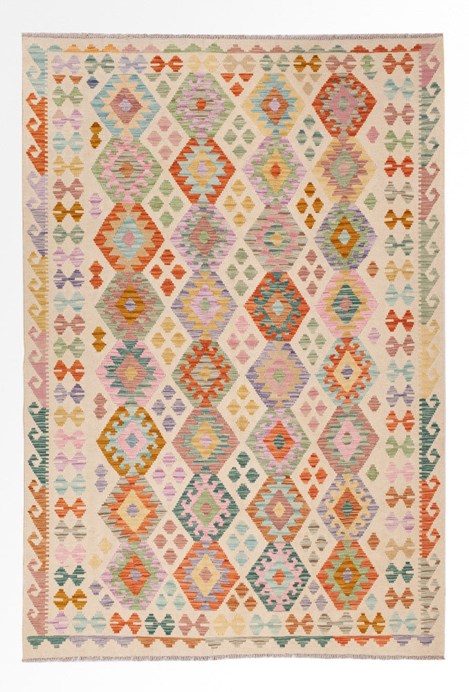 Kelim Rug - Splash - 253 x 174 cm - colorful