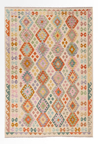 Kelim Rug - Splash - 253 x 174 cm - colorful