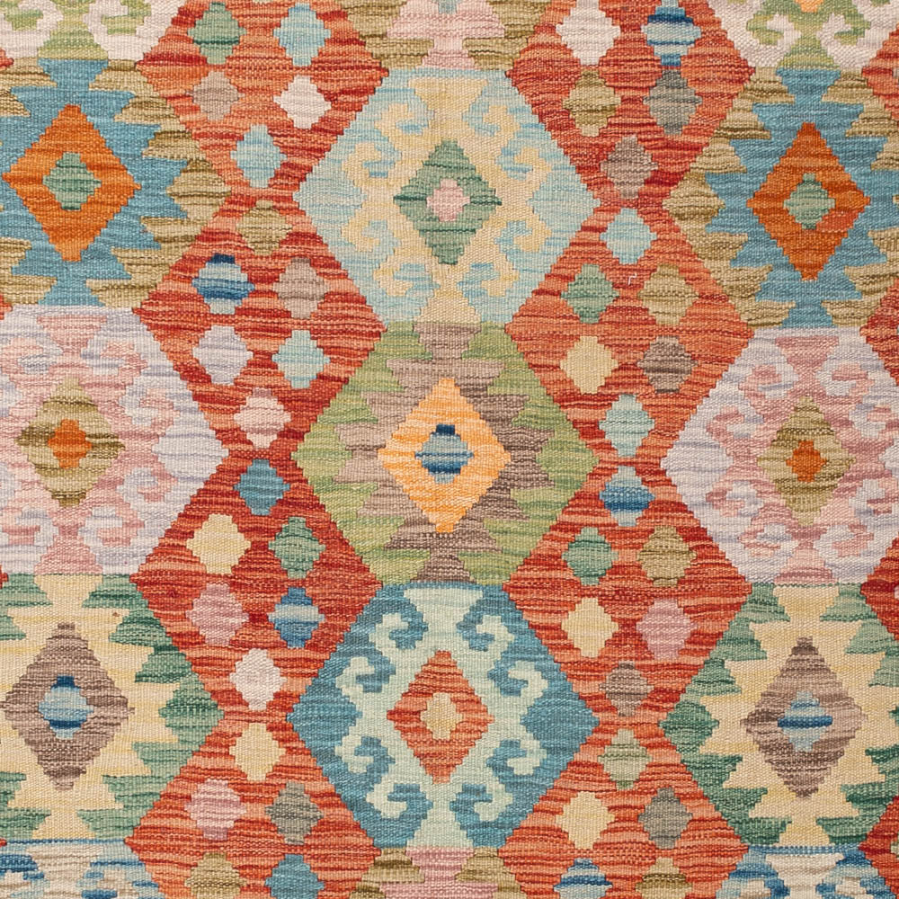 Kelim Rug - Splash - 244 x 176 cm - colorful