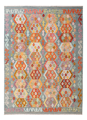 Kelim Rug - Splash - 242 x 178 cm - colorful