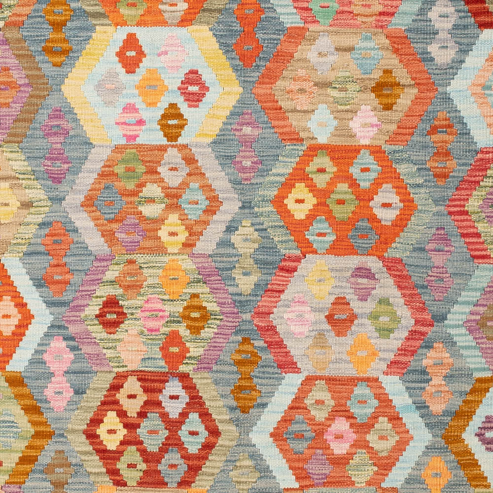 Kelim Rug - Splash - 242 x 178 cm - colorful