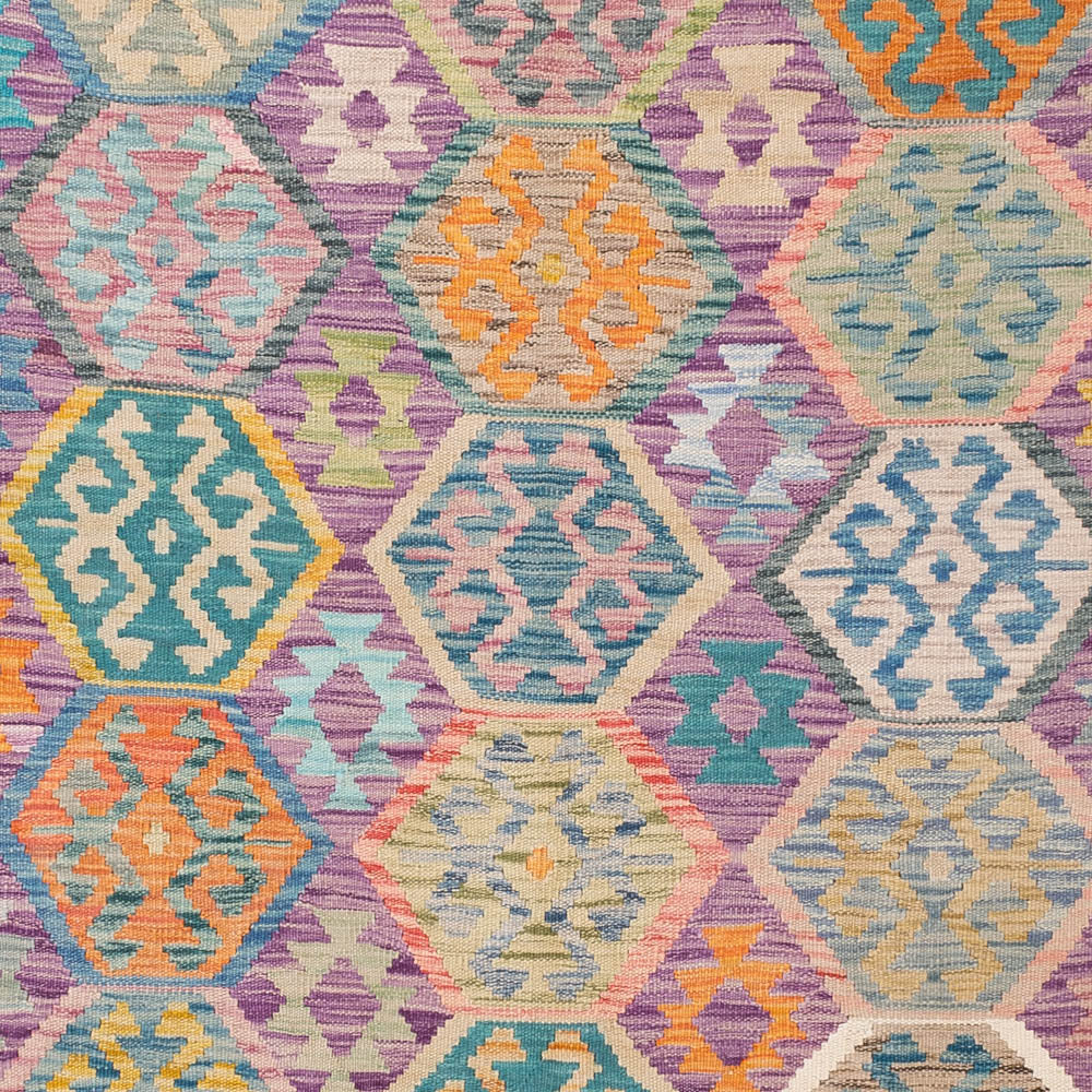 Kelim Rug - Splash - 258 x 182 cm - colorful