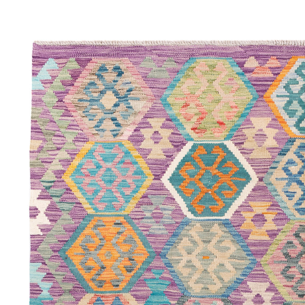 Kelim Rug - Splash - 258 x 182 cm - colorful