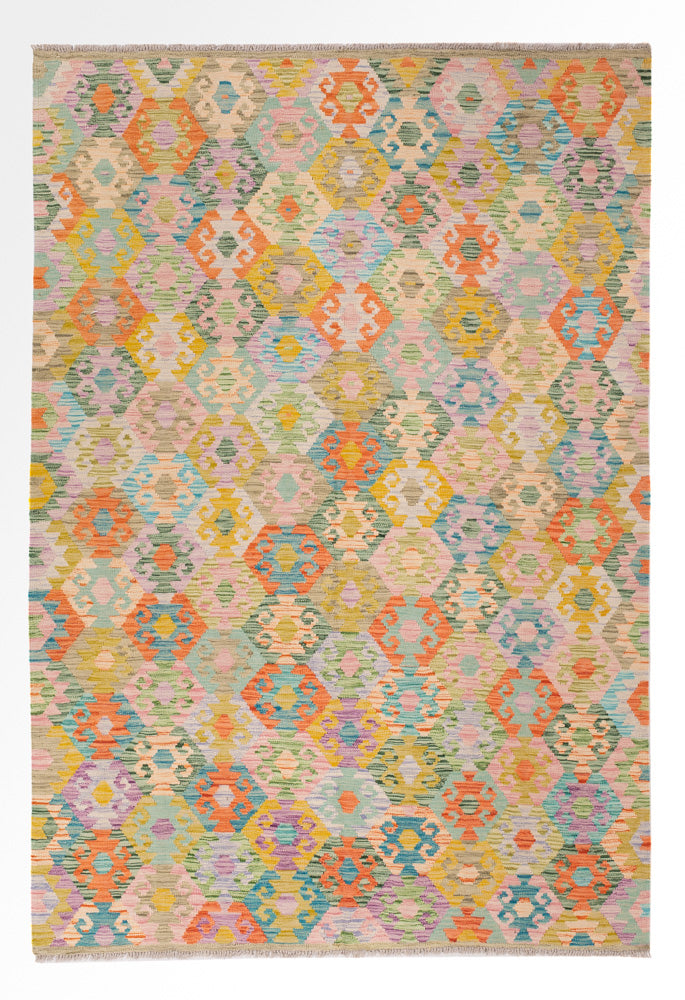 Kelim Rug - Splash - 248 x 173 cm - colorful