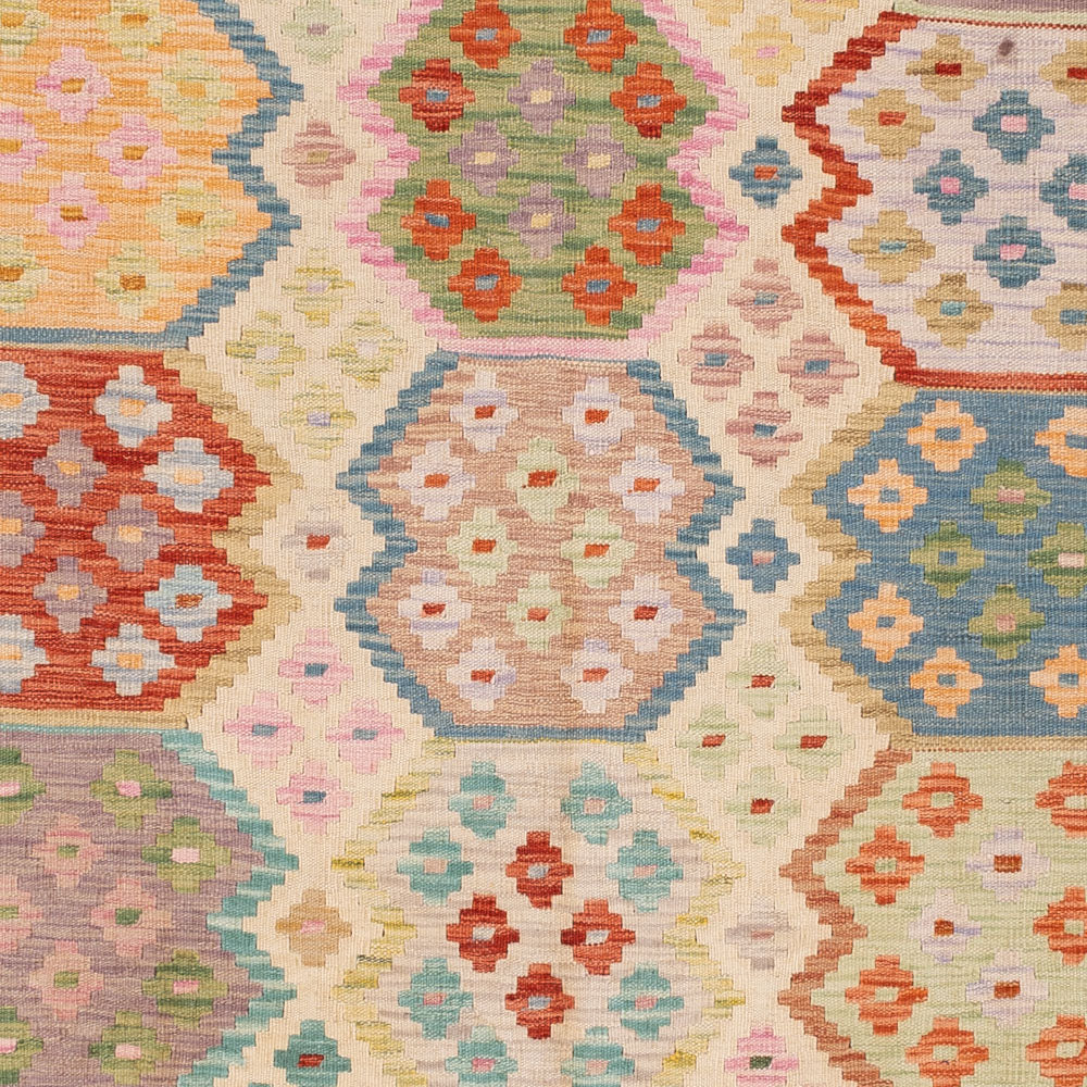 Kelim Rug - Splash - 258 x 176 cm - colorful