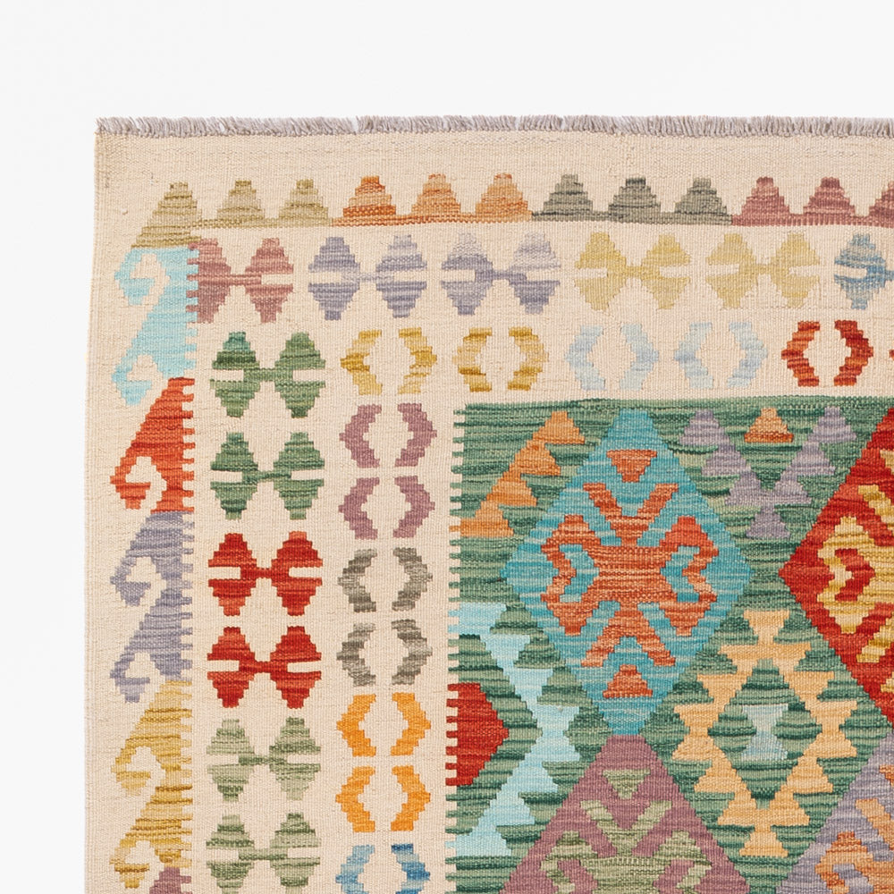 Kelim Rug - Splash - 252 x 171 cm - colorful