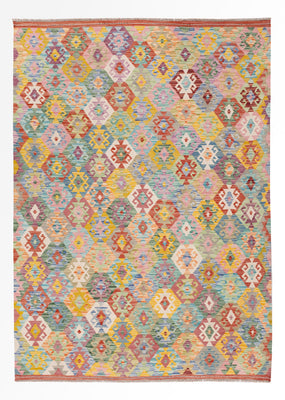 Kelim Rug - Splash - 246 x 180 cm - colorful