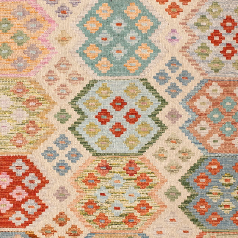 Kelim Rug - Splash - 253 x 178 cm - colorful