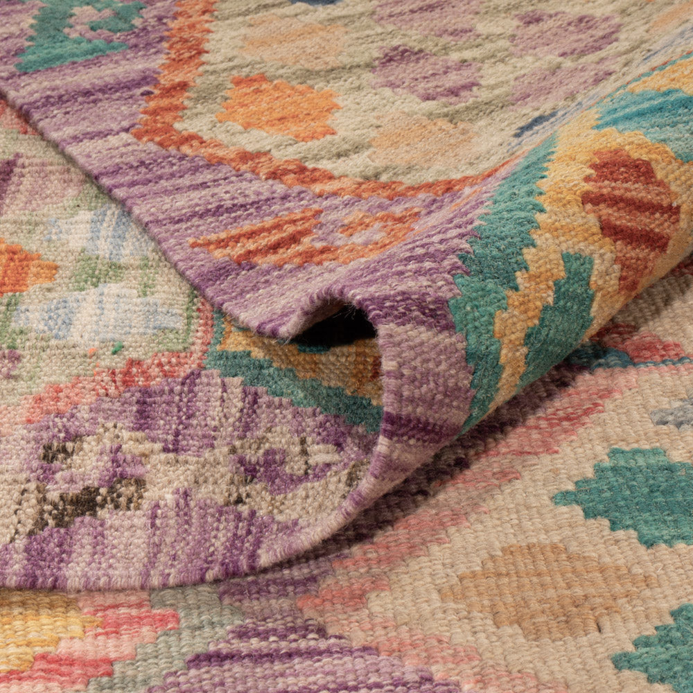 Kelim Rug - Splash - 250 x 176 cm - colorful