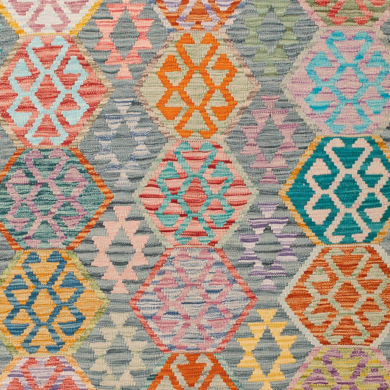 Kelim Rug - Splash - 253 x 178 cm - colorful