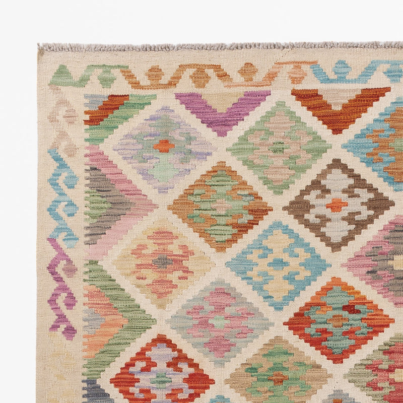 Kelim Rug - Splash - 243 x 170 cm - colorful