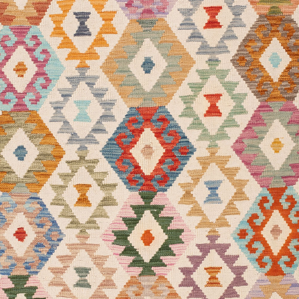 Kelim Rug - Splash - 241 x 178 cm - colorful