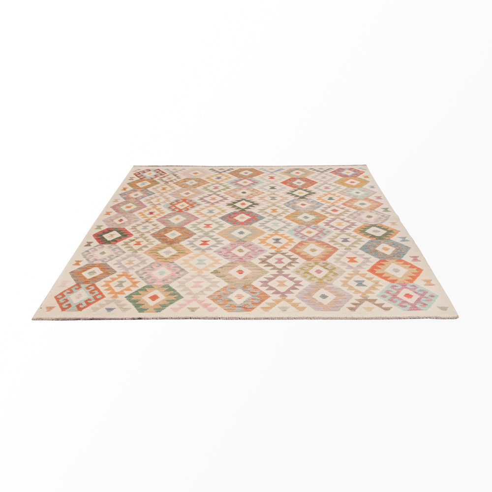 Kelim Rug - Splash - 241 x 178 cm - colorful