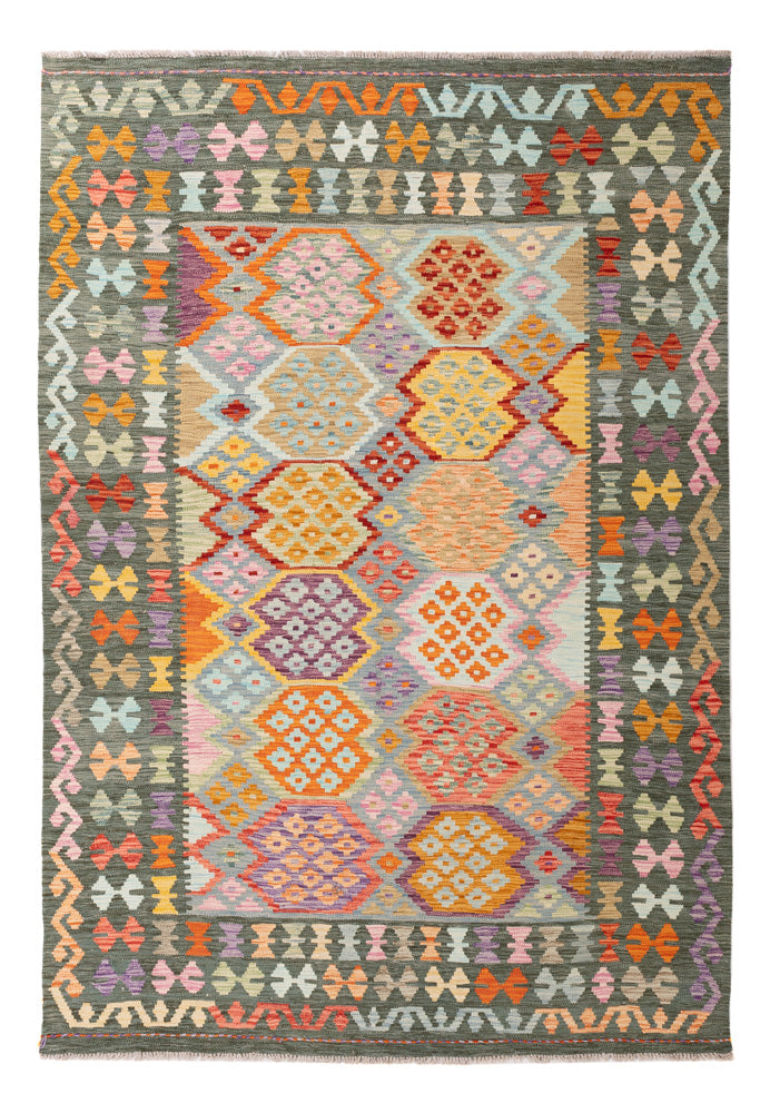 Kelim Rug - Splash - 243 x 173 cm - colorful