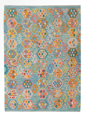 Kelim Rug - Splash - 248 x 177 cm - colorful