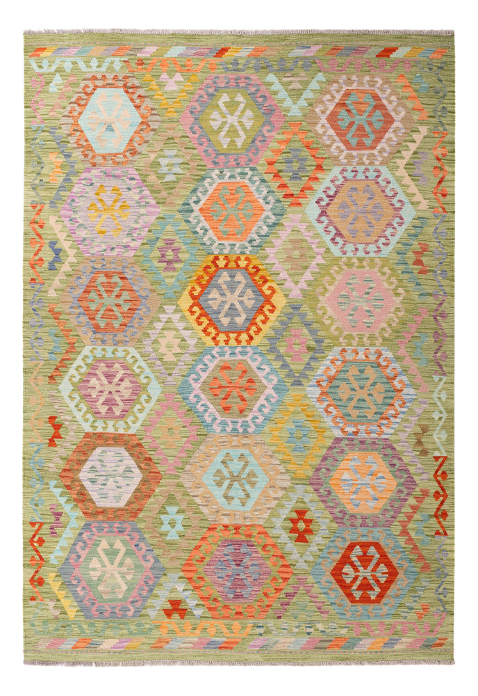 Kelim Rug - Splash - 252 x 178 cm - colorful