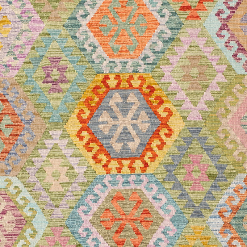 Kelim Rug - Splash - 252 x 178 cm - colorful