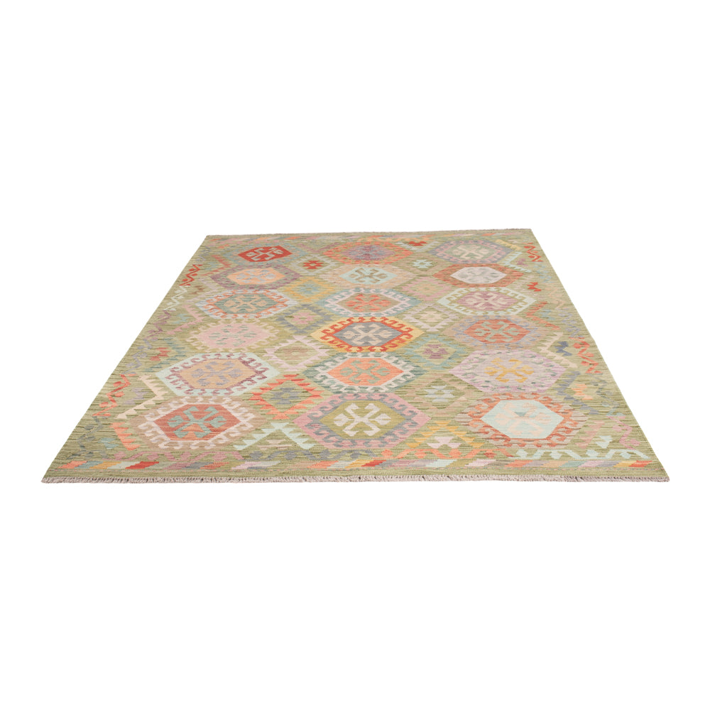 Kelim Rug - Splash - 252 x 178 cm - colorful