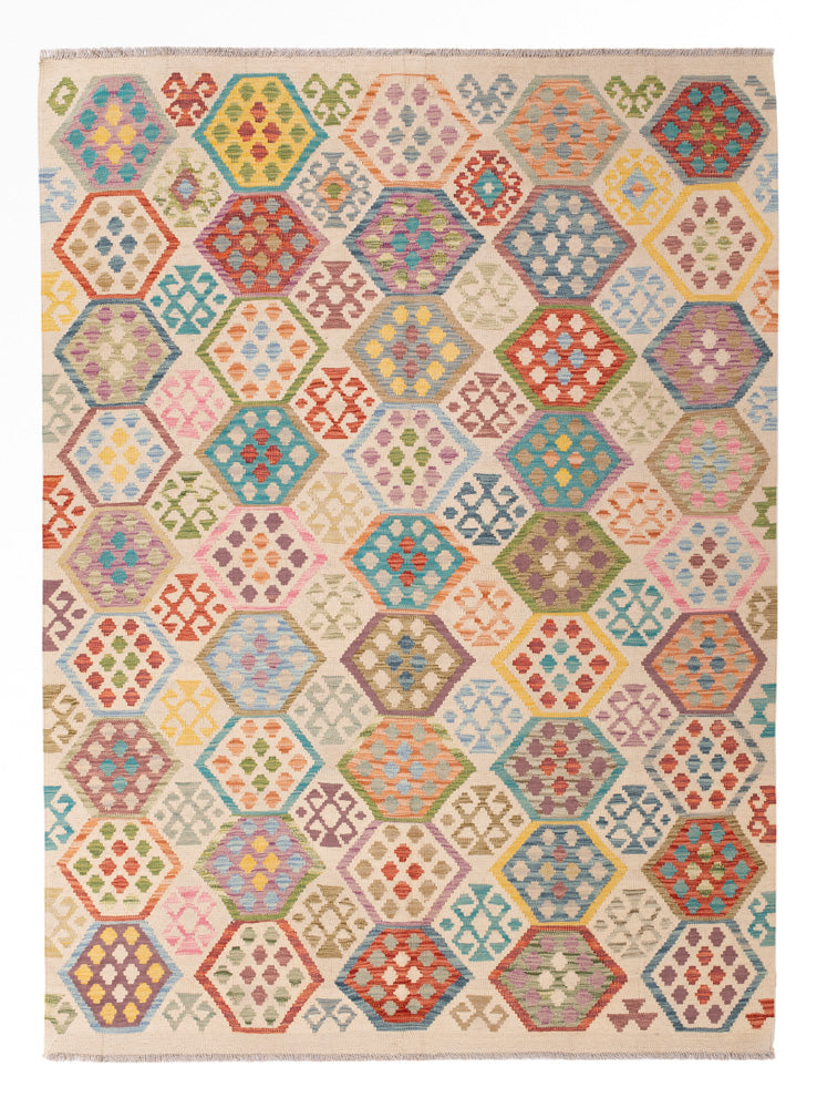 Kelim Rug - Splash - 235 x 176 cm - colorful