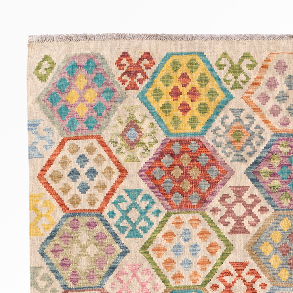 Kelim Rug - Splash - 235 x 176 cm - colorful