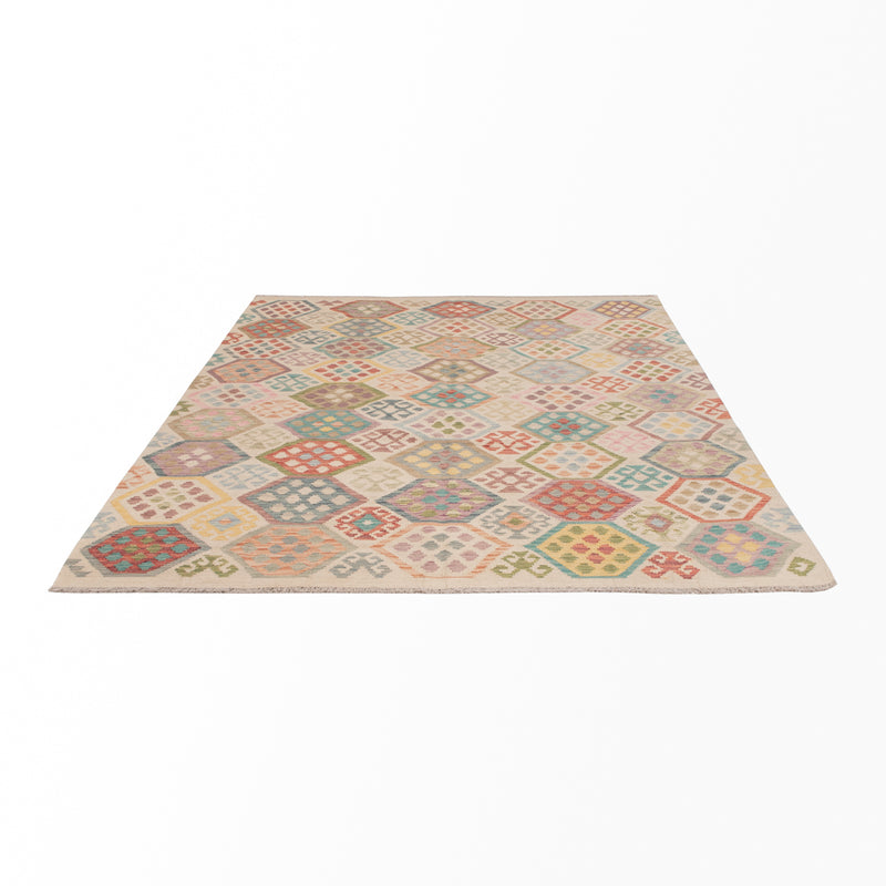 Kelim Rug - Splash - 235 x 176 cm - colorful