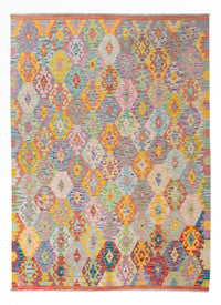 Kelim Rug - Splash - 245 x 177 cm - colorful
