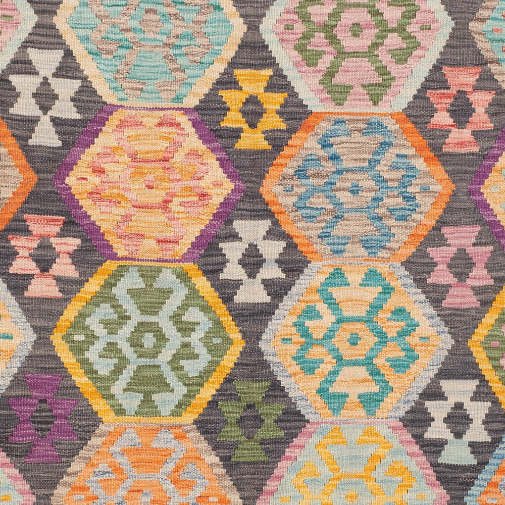 Kelim Rug - Splash - 244 x 172 cm - colorful