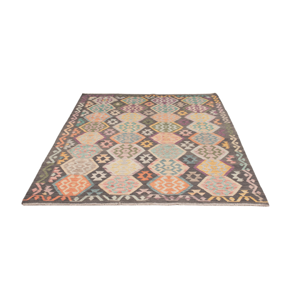 Kelim Rug - Splash - 244 x 172 cm - colorful