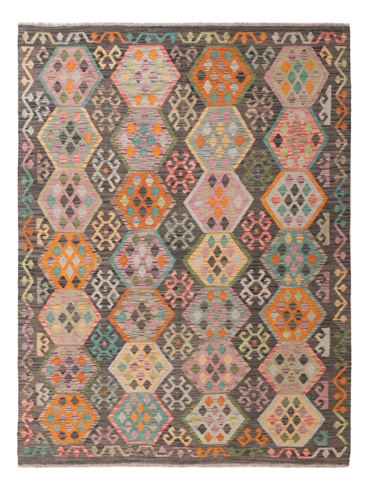 Kelim Rug - Splash - 241 x 185 cm - colorful