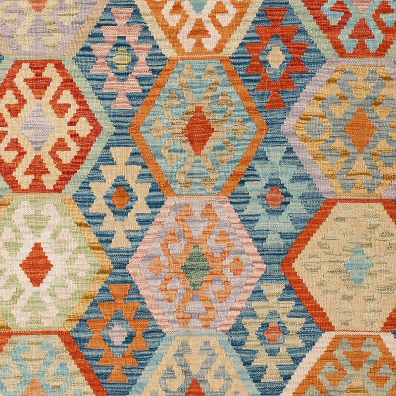 Kelim Rug - Splash - 241 x 178 cm - colorful