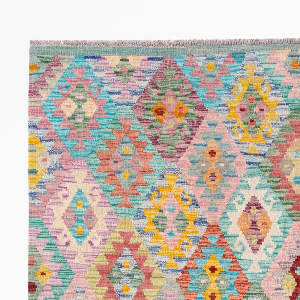 Kelim Rug - Splash - 256 x 176 cm - colorful