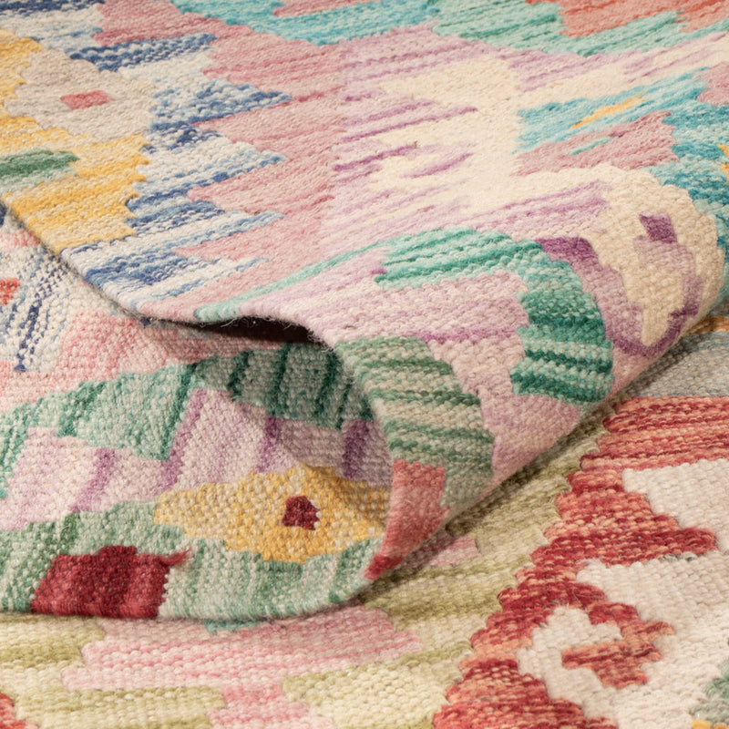 Kelim Rug - Splash - 256 x 176 cm - colorful