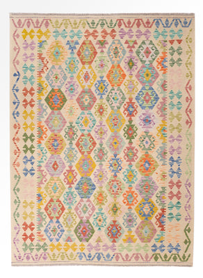 Kelim Rug - Splash - 246 x 179 cm - colorful