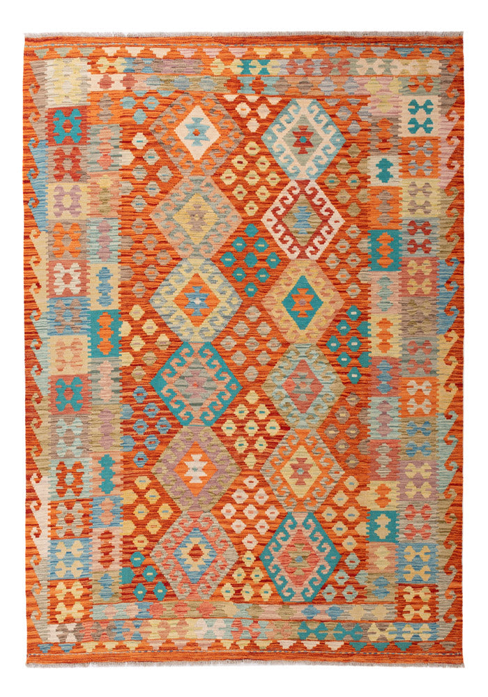 Kelim Rug - Splash - 242 x 173 cm - colorful