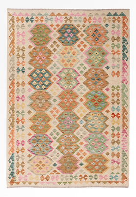 Kelim Rug - Splash - 244 x 170 cm - colorful