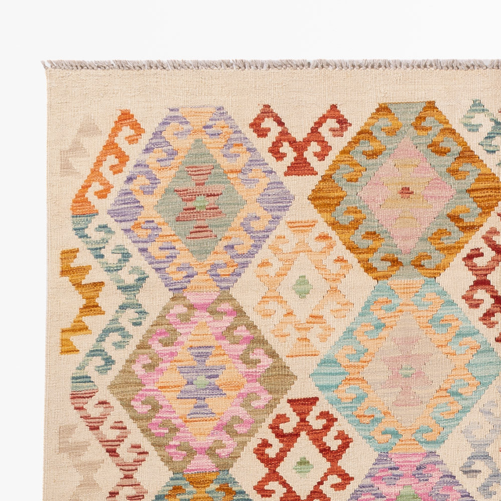 Kelim Rug - Splash - 244 x 171 cm - colorful