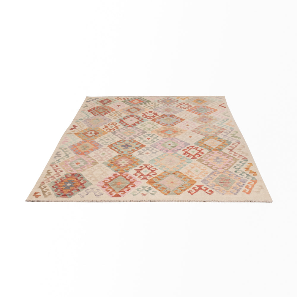 Kelim Rug - Splash - 244 x 171 cm - colorful