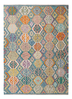 Kelim Rug - Splash - 254 x 180 cm - colorful