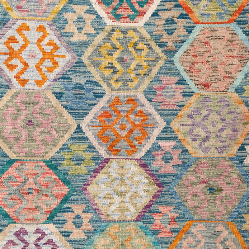 Kelim Rug - Splash - 254 x 180 cm - colorful