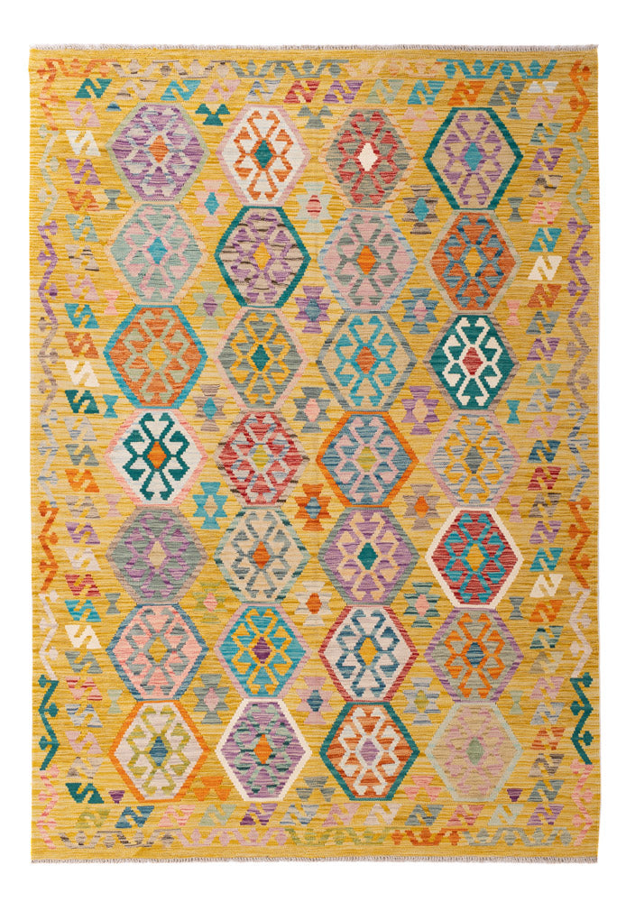 Kelim Rug - Splash - 255 x 178 cm - colorful
