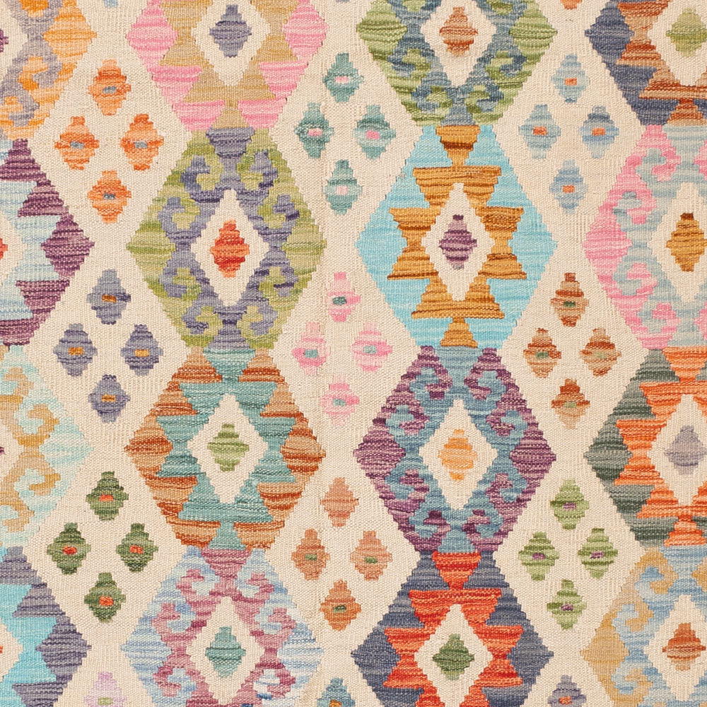 Kelim Rug - Splash - 241 x 180 cm - colorful